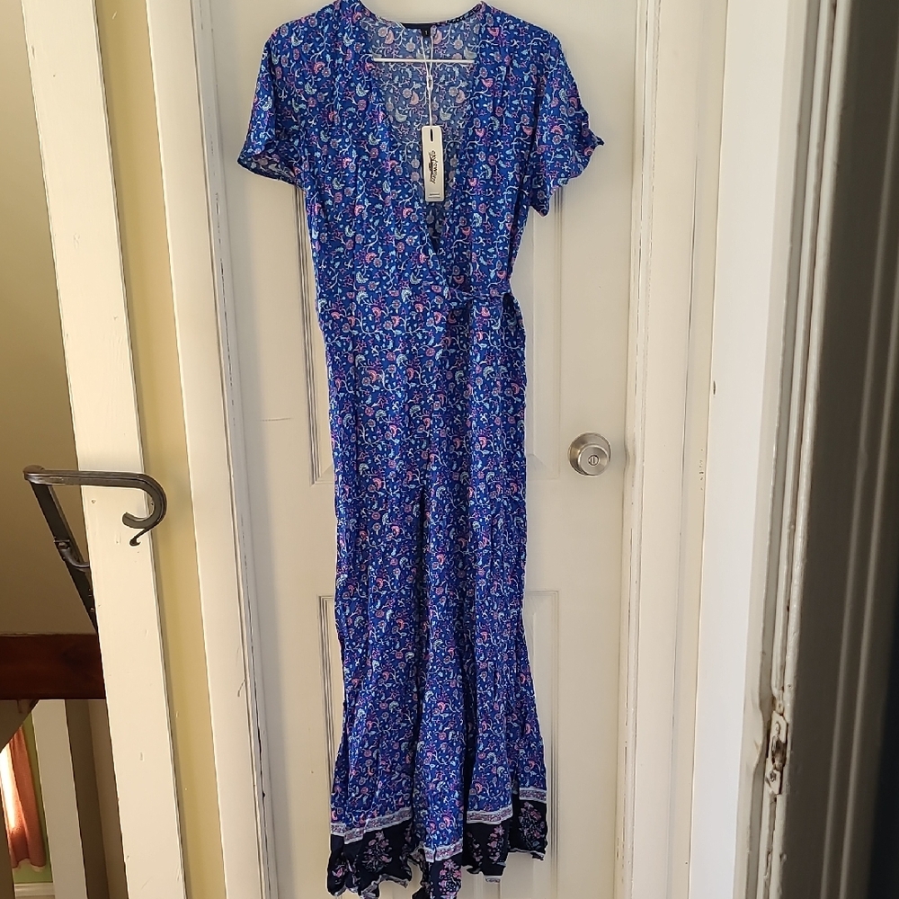 Blue Floral Maxi Dress